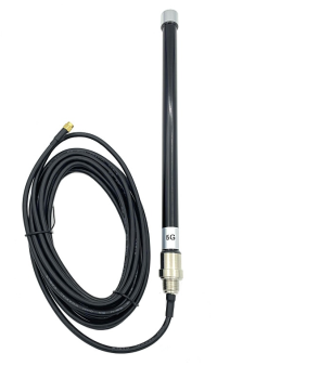 FLAVIA 5G 4G LTE Fiberglas Omni Antenne/Rundstrahlantenne mit 5m SMA Anschlußkabel
